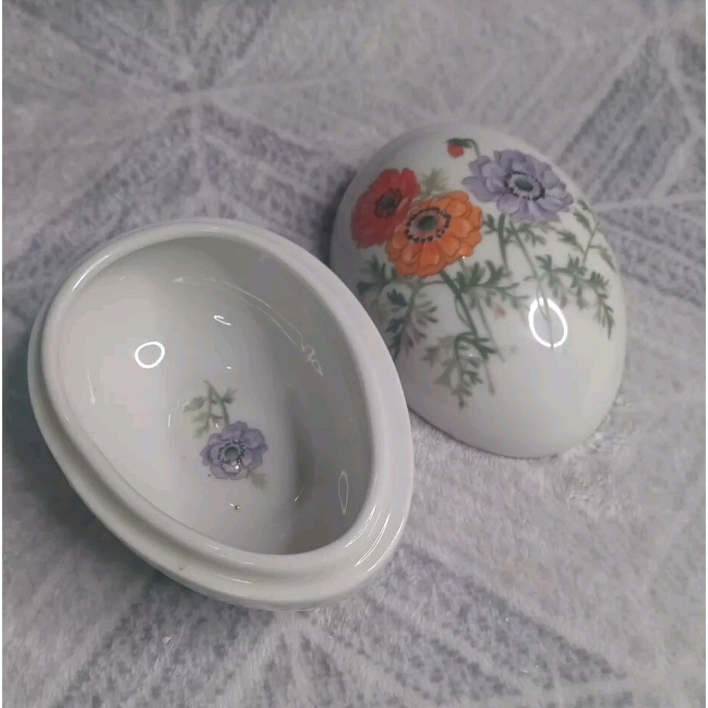 Takahashi San Francisco Trinket Box Ceramic Floral Vintage Japan Cottage Jewelry